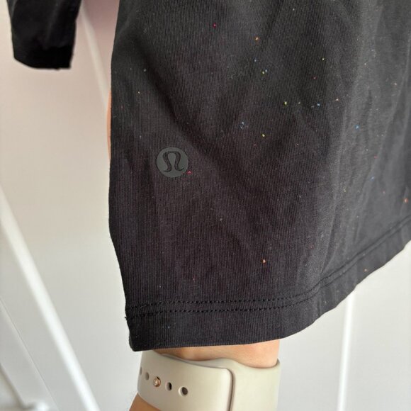 Lululemon LA Relaxed 3/4 Sleeve Crew Multi Color Spot Top Size M - Picture 5 of 7